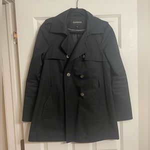 Express Black Trench and Raincoat, Size M